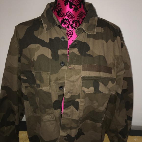 Camouflage Light Weight Jean Jacket/Shirt - Picture 2 of 4